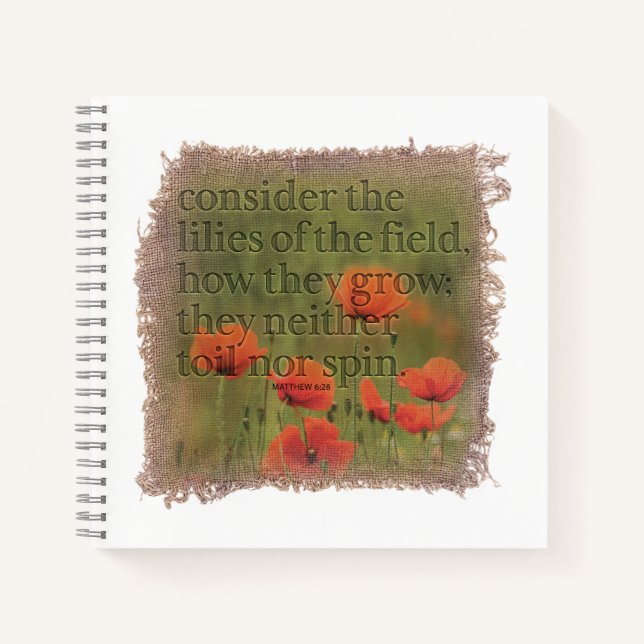 MATTHEW 6:28 - Journal (Devant)
