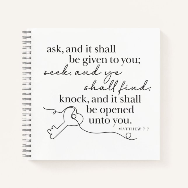 MATTHEW 7:7 - Journal (Devant)