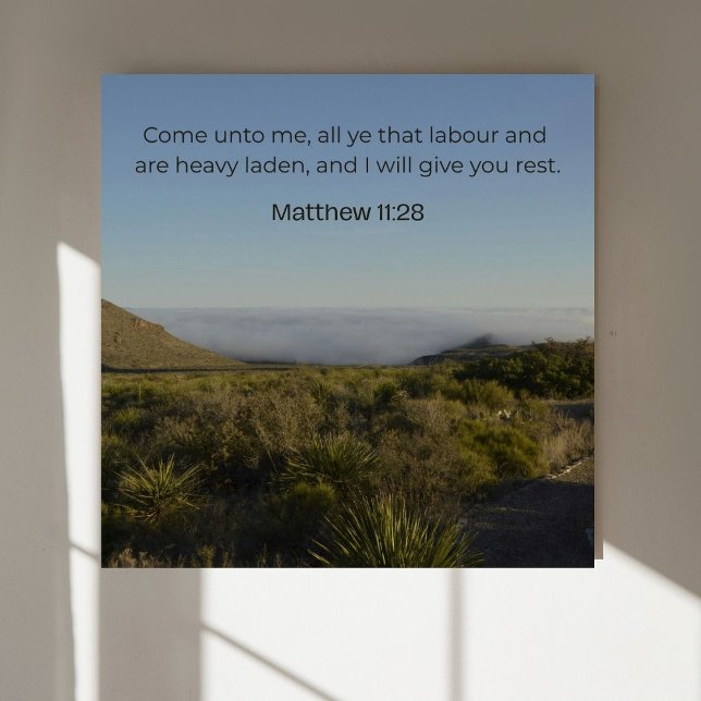 Matthieu 11:28 KJV décoration murale – Affiche d'É (Créateur téléchargé)
