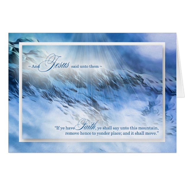 Matthieu 17:20 Rien n'est impossible Montagnes Ble (Devant horizontal)