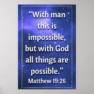 Matthieu 19:26 poster