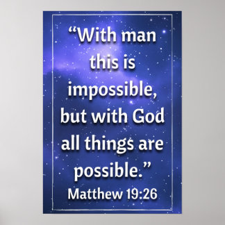 Matthieu 19:26 poster