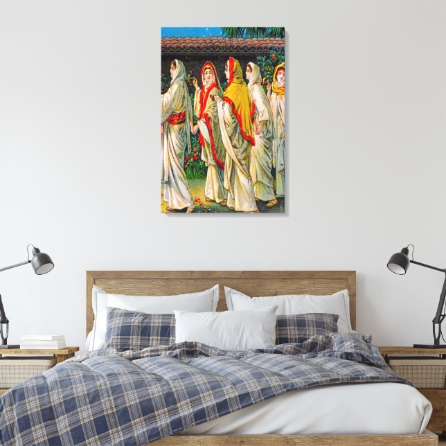 Matthieu 25:1-13 La toile Vierge Foolish et Sise (Insitu(Chambre))