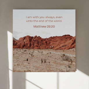 Matthieu 28:20 KJV Œuvre d'art murale – Affiche de