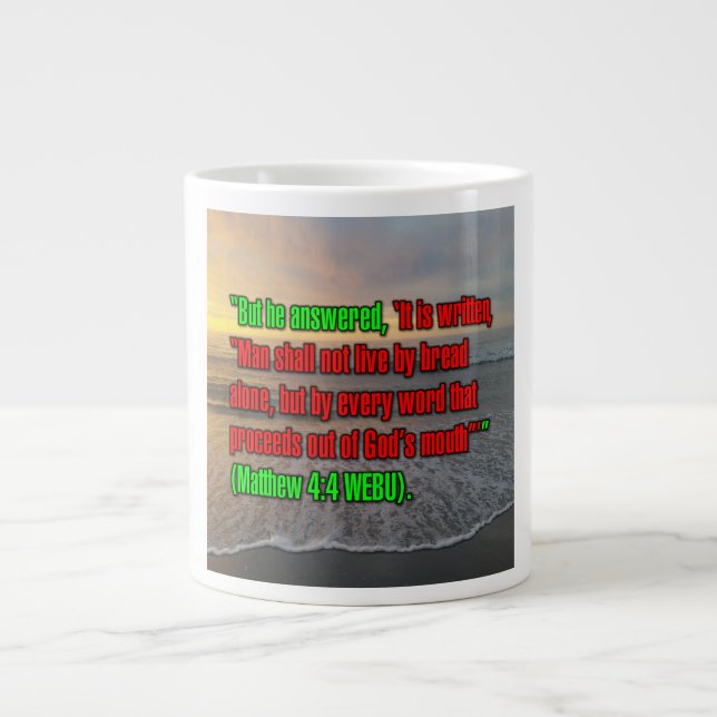 Matthieu 4:4 WEBU Mug (Devant)