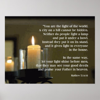 Matthieu 5:14-16 Lumière du monde POSTER