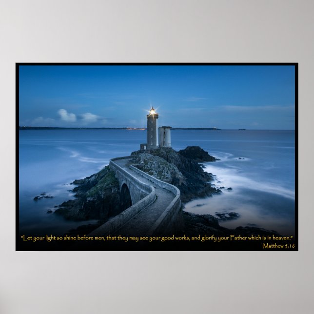 Matthieu 5:16 Christian Bible Verse Poster (Devant)