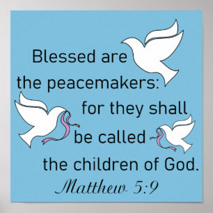 Matthieu 5:9 Heureux Sont Les Peacemakers Poster
