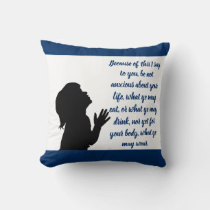 Matthieu 6:25 Verse de la Bible - Coussin