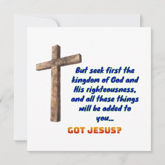 Matthieu 6:33 Croix (Devant)