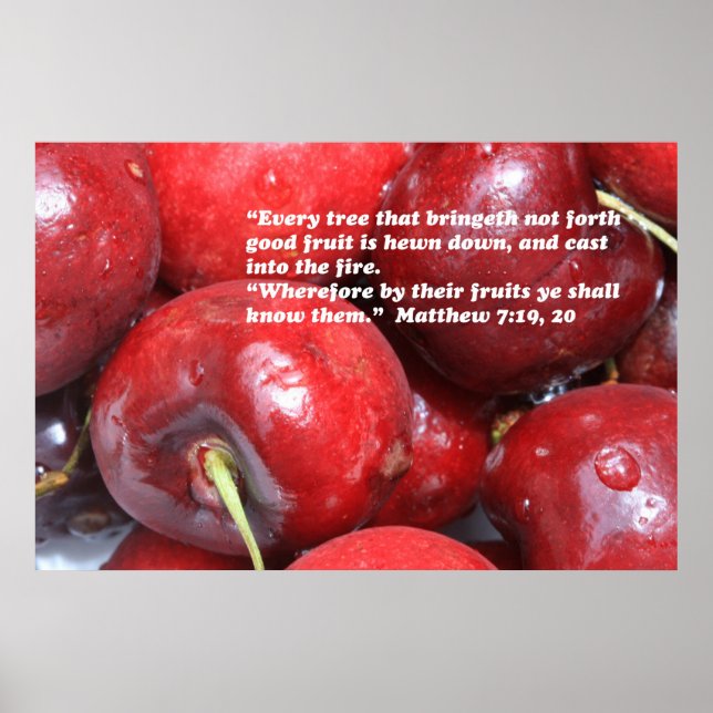 Matthieu 7:19, 20 Ecriture Poster (Devant)