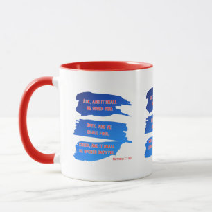 Matthieu 7:7 KJV Verse Bible Mug à deux tons
