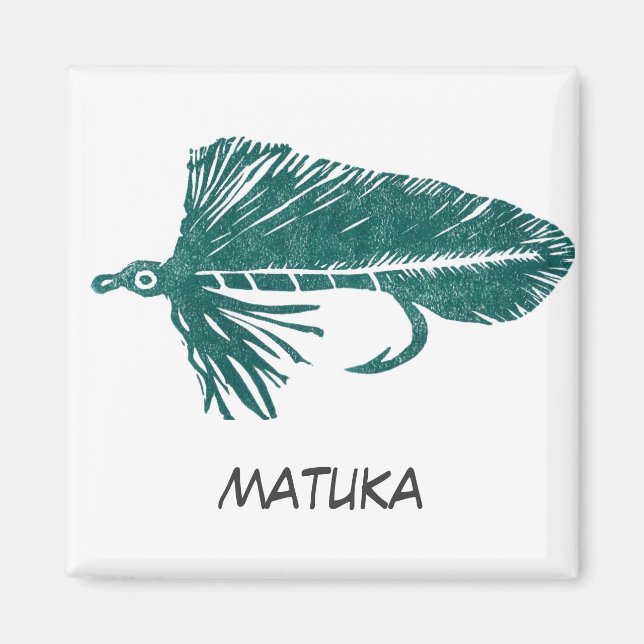 "Matuka vert" Flyfish Art Magnet (Devant)