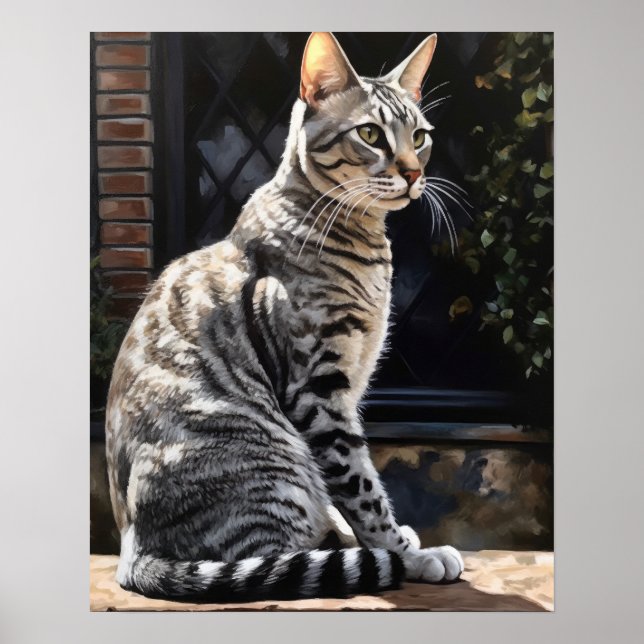 Mau égyptien Mat Art Imprimer Poster (Devant)