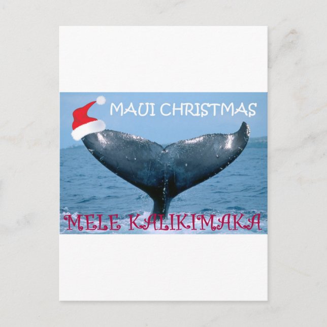 MAUI CHRISTMAS "MELE KALIKIMAKA" CARTE DE BALEINE (Devant)