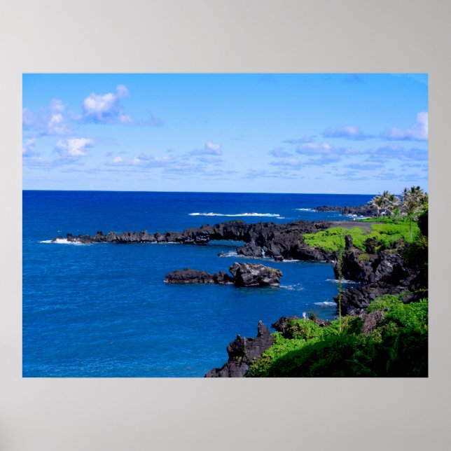 Maui Coastline - Hawaii Ocean Poster (Devant)