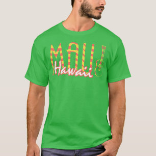 Maui Hawaii Guitare instrument de musique TShirt