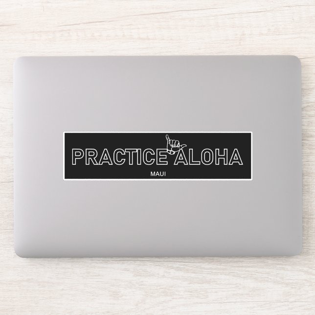 Maui - Pratiquez Aloha Shaka (Hang Loin) Sticker (Ordinateur)