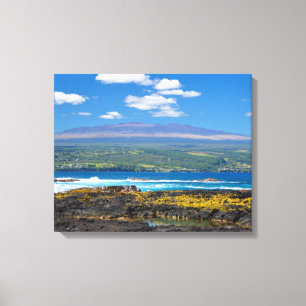 Mauna Kea et copie de toile de baie de Hilo