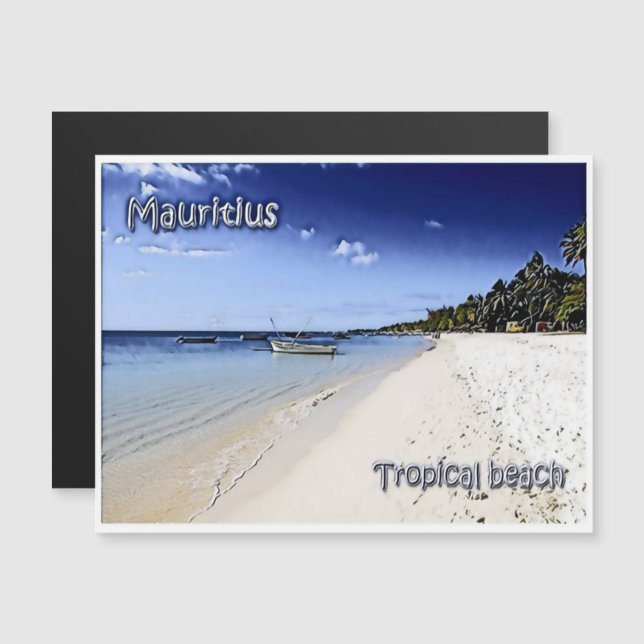 Maurice - Plage tropicale - (Devant / Derrière)