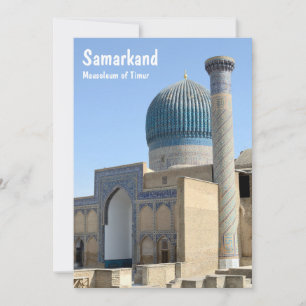 Mausolée de Timur à Samarkand, carte Ouzbékistan