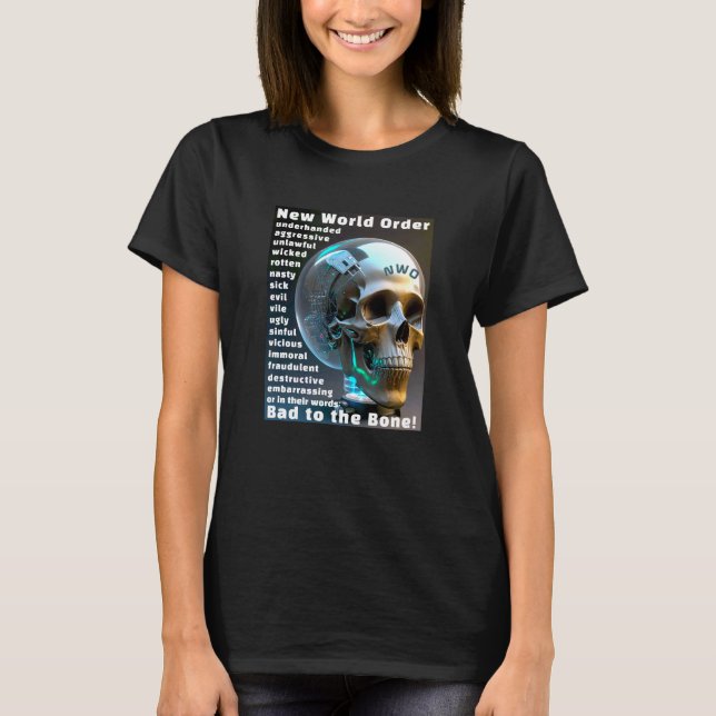 Mauvais À L'Os (foncé) T-shirt (Devant)