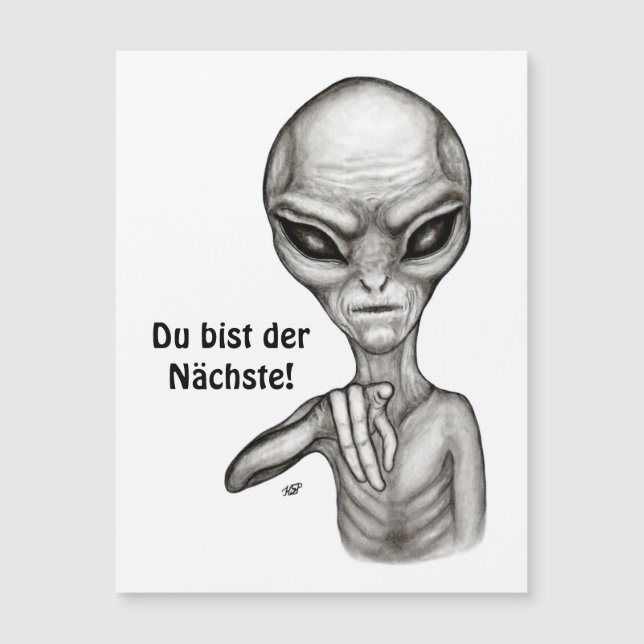 Mauvais Alien, Du bist der Nächste ! Carte magnéti (Devant)