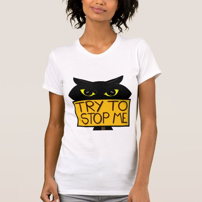 Mauvais Boogie -Le Chat- "Essayer De" T-Shirts pou (Devant)