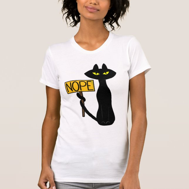 Mauvais Boogie -Le Chat- "NON" T-Shirts drôles pou (Devant)
