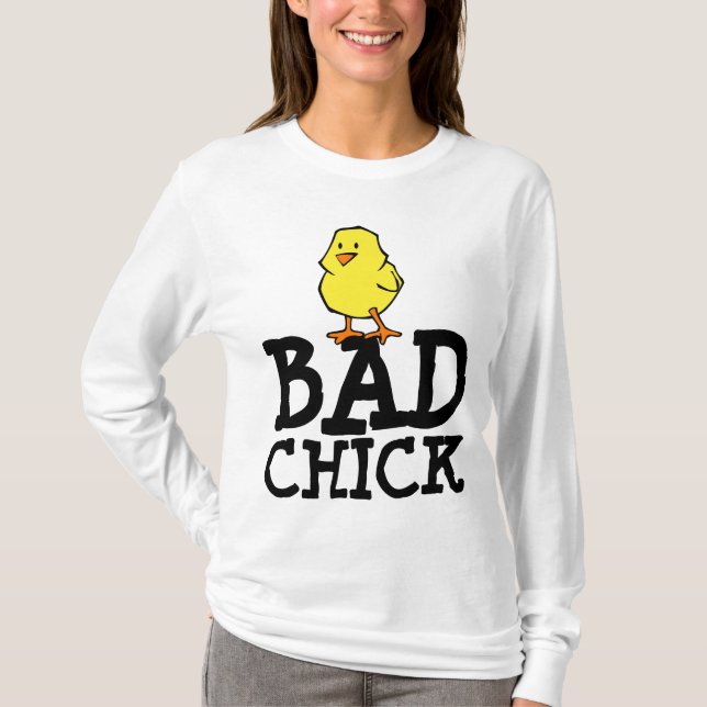 MAUVAIS CHICK FUNNY LADIES T-SHIRTS (Devant)