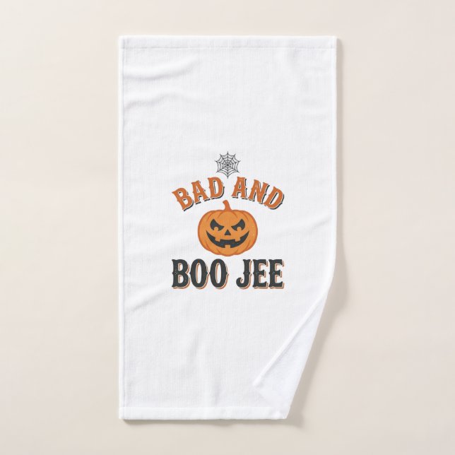 Mauvais et Boo Jee Halloween Citrouille Graphique_ (Serviette à main)