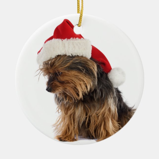 Mauvais ornement de Noël Yorkie (Devant)