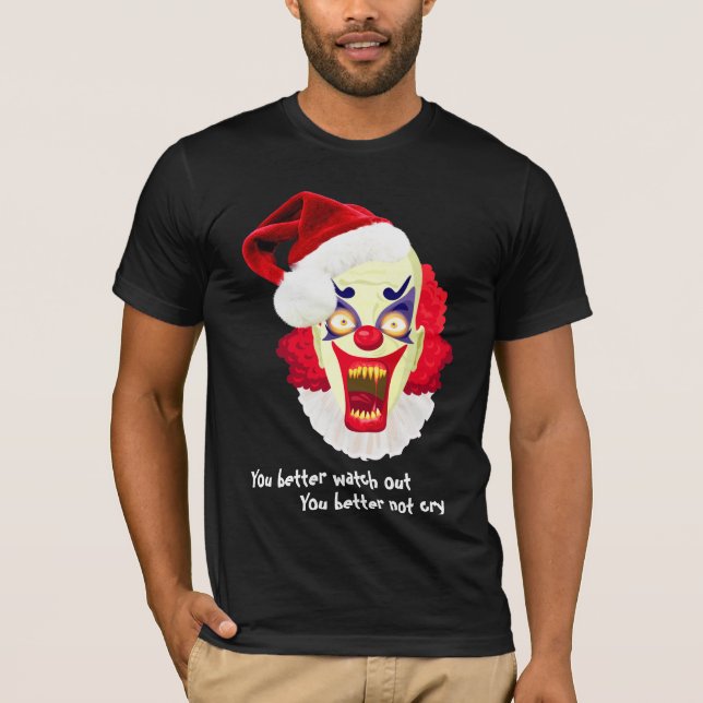 mauvais T-shirt de père Noël de clown mauvais (Devant)