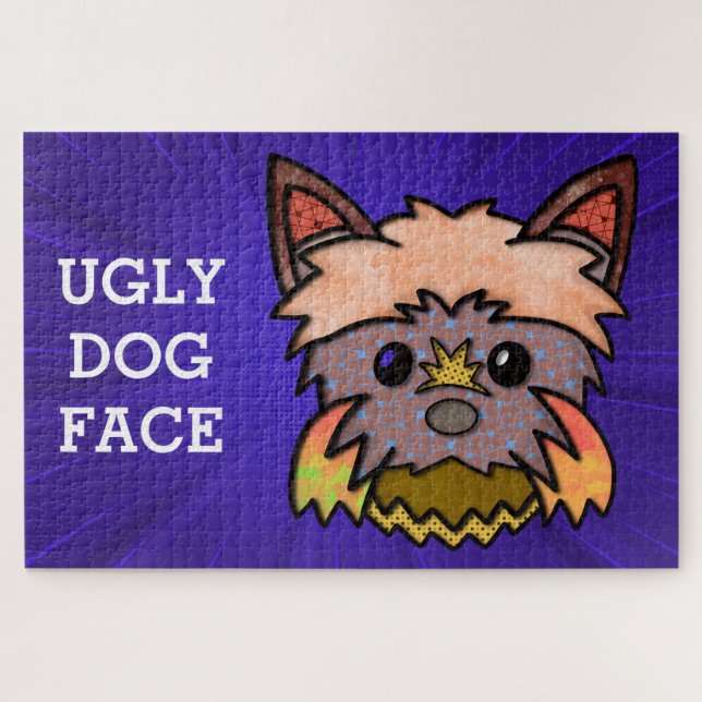 Mauvais visage de chien 1000 pièce Jigsaw Puzzle (Horizontal)