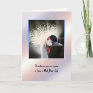 Mauvaise carte de jour cheveux pour l'encouragemen