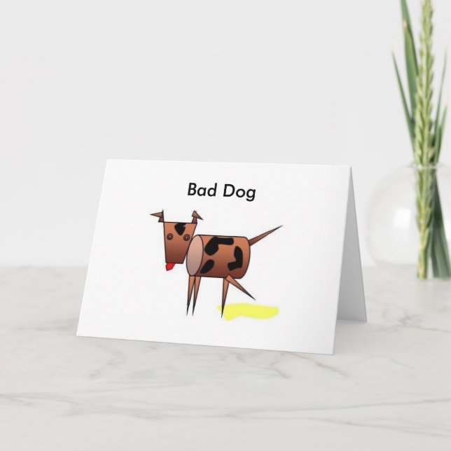 Mauvaise carte de voeux de chien (Devant)