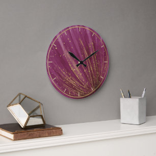 Mauve 10,75 Horloge ronde