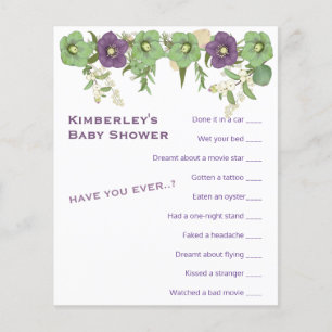 Mauve Boho Floral Plus Wierle Jeu Activité Douche