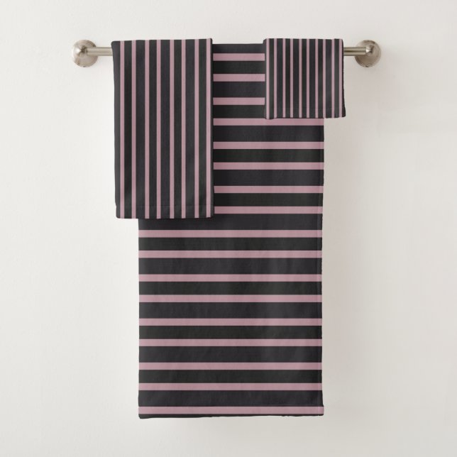 Mauve Clair et Rayures Gris Foudre (En situation)