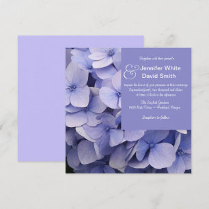 Mauve Hydrangea Faire-part de mariage