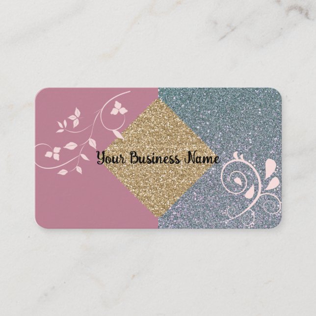 Mauve Sparkle Carte de visite (Devant)