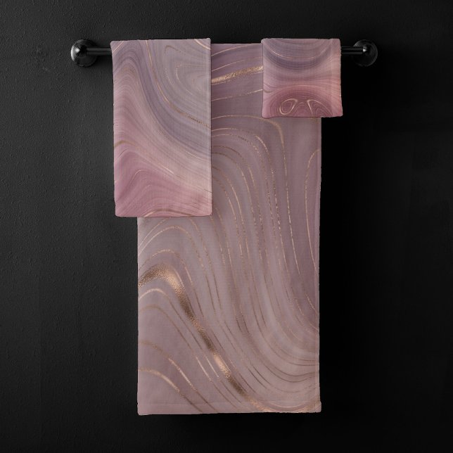 Mauve Strata | Dusty Rose et Rose Gold Agate (Créateur téléchargé)