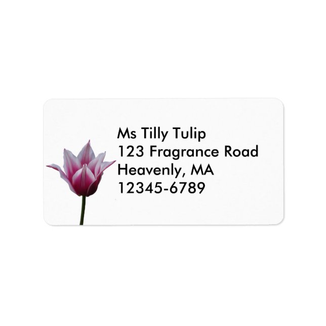 Mauve Tulip ~ étiquette (Devant)