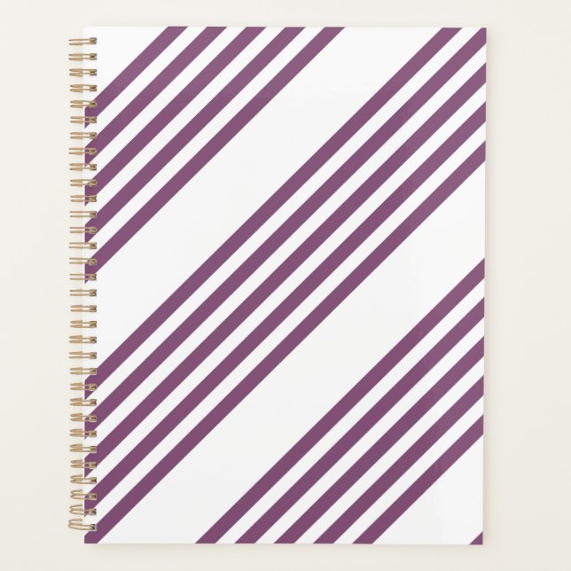Mauve violet blanc cinq bandes motif (Devant)