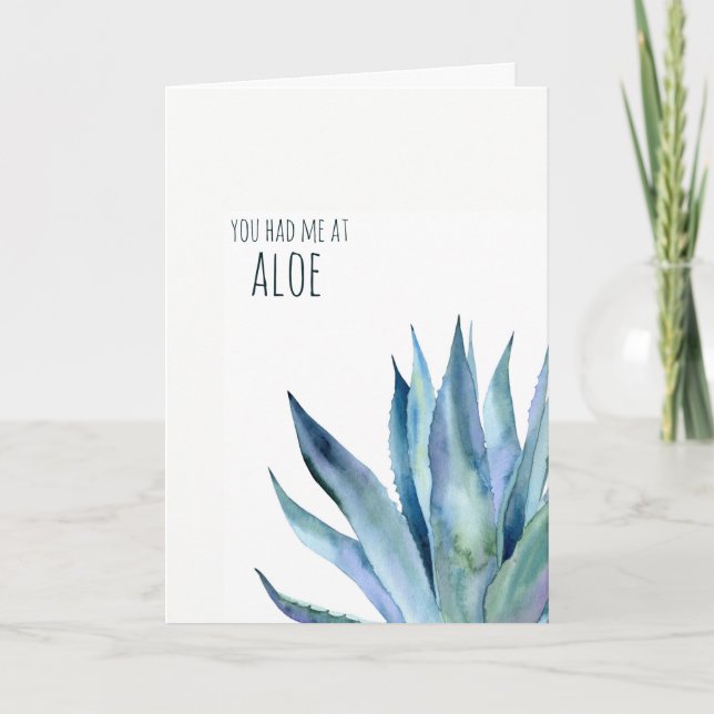 M'avais à aloe pun Valentines carte (Devant)