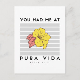 M'avait eu à Pura Vida Costa Rica Hibiscus Carte p