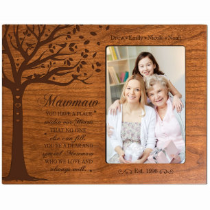 Mawmaw We Love 8" x 10" Cadre photo en bois de cer
