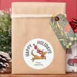 Max Christmas Poinsettia | Étiquette cadeau de Noë<br><div class="desc">Ajoutez cette étiquette-cadeau amusante Dr Seuss Grinch à tout cadeau de vacances.</div>