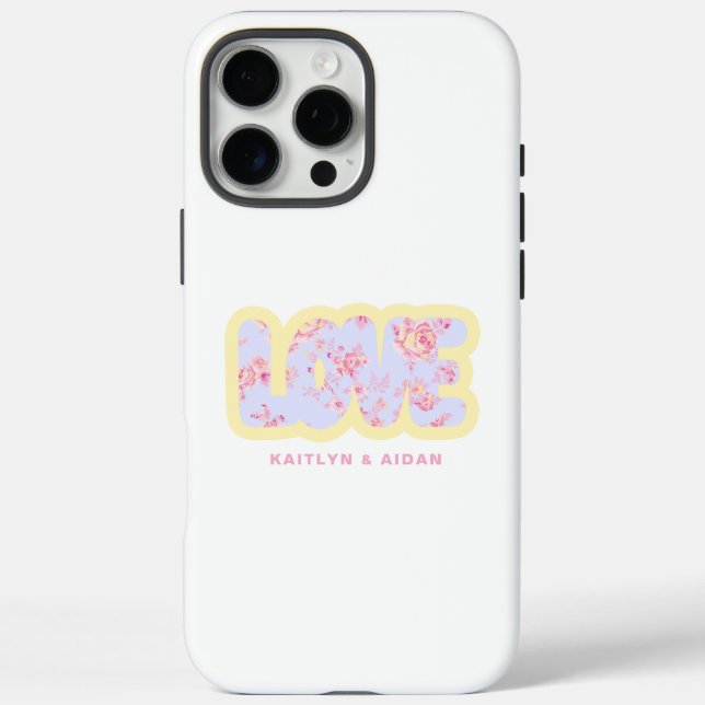 Max Couple personnalisé iPhone 16 Pro Coque avec LOVE  (Verso)