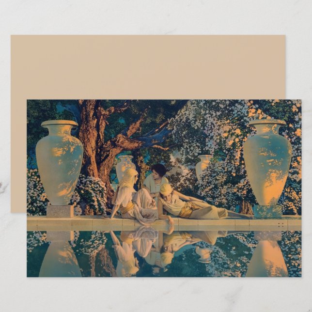 Maxfield Parrish Le Jardin d'Allah 1918 Beaux-Arts (Devant / Derrière)